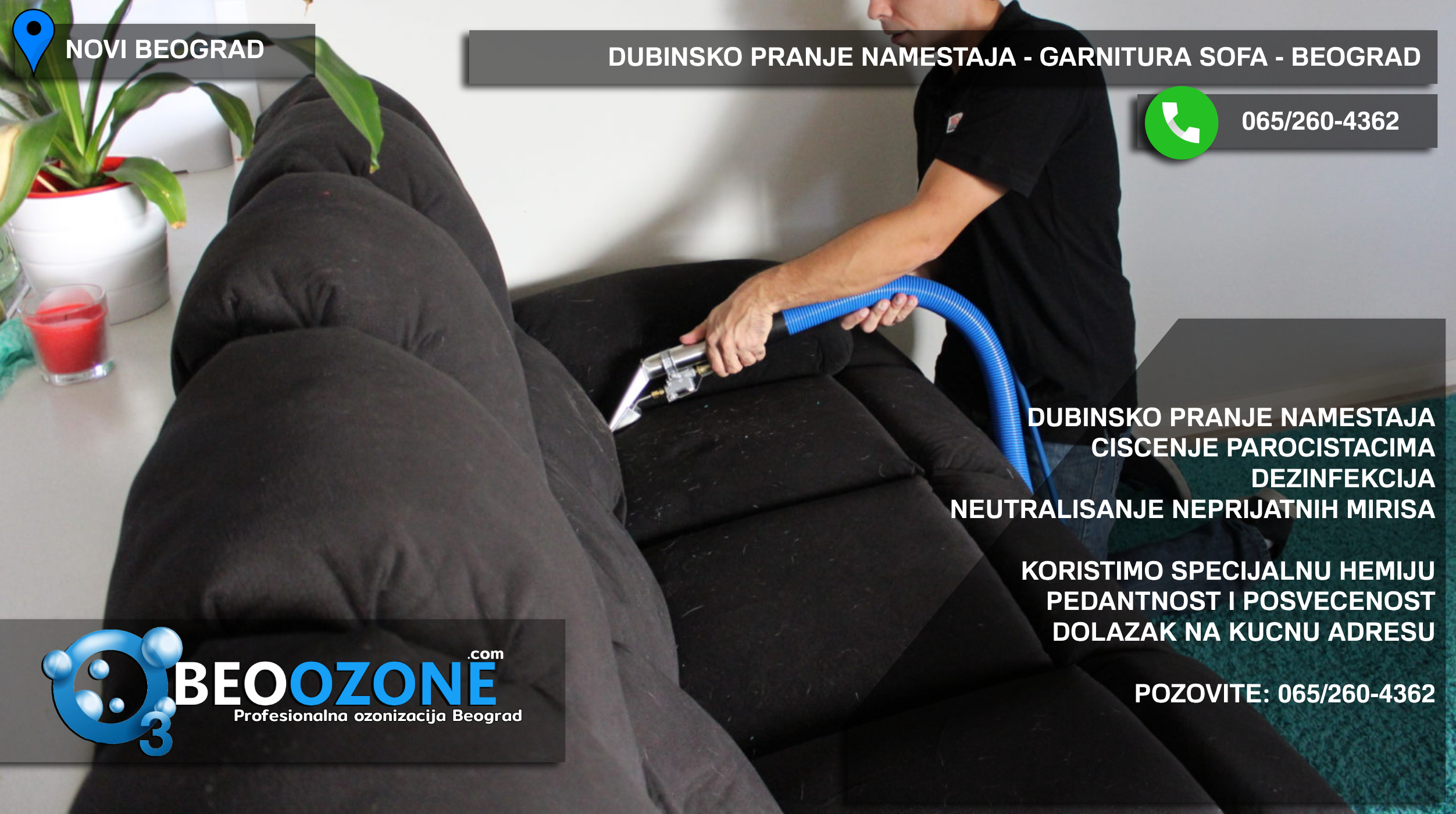 Ciscenje stanova - Dubinsko pranje namestaja garnitura sofa kreveta lezaja Beograd - Novi Beograd